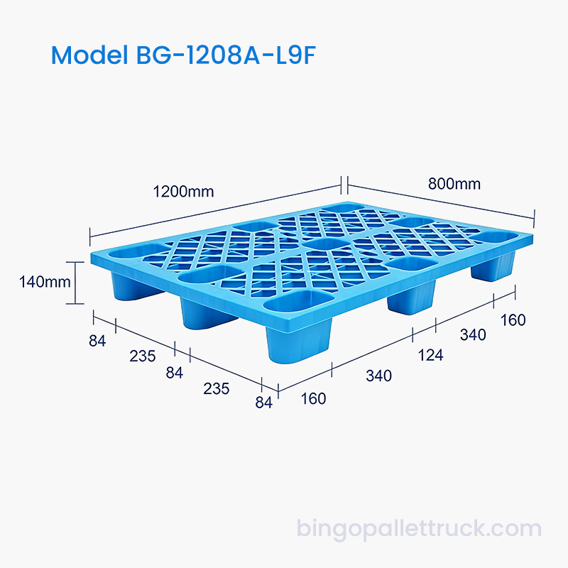 Ľahká plastová paleta 1200 x 800 mm pre maloobchod a sklady elektronického obchodu