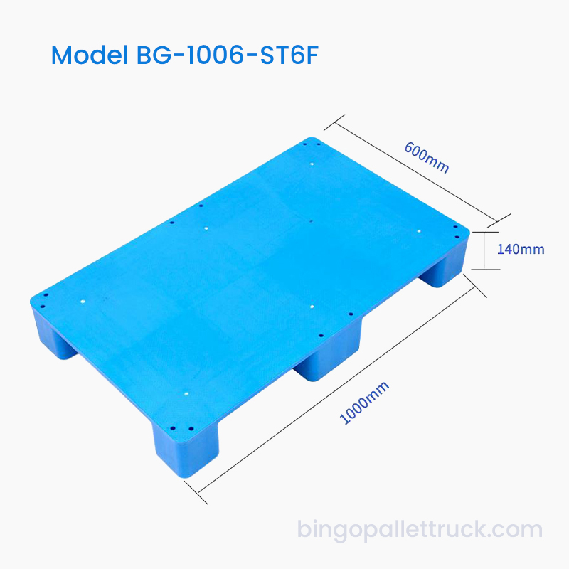 1000 x 600 mm pevná plastová paleta šesťstopový štýl pre logistiku