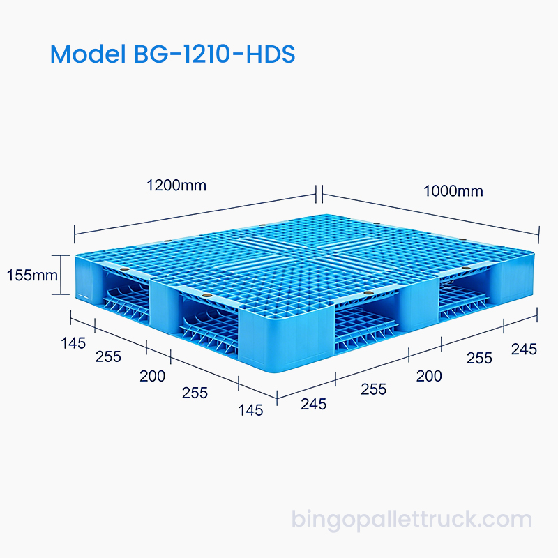 Obojstranná plastová paleta 1200 x 1000 mm pre ťažkú logistiku