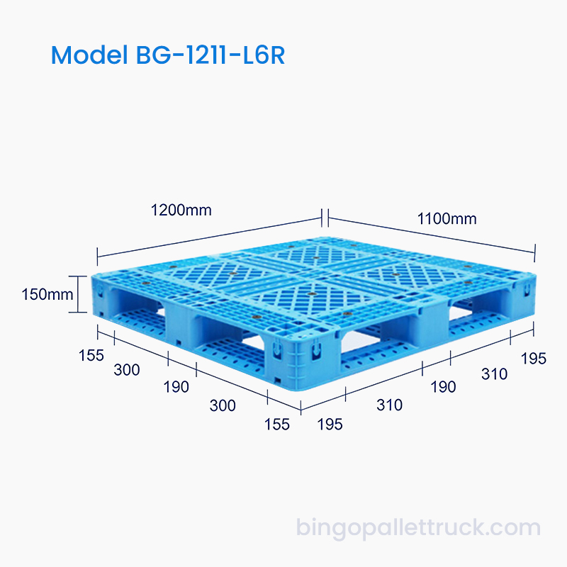 Ekologická recyklovateľná plastová paleta 1200 x 1100 mm pre udržateľnú logistiku