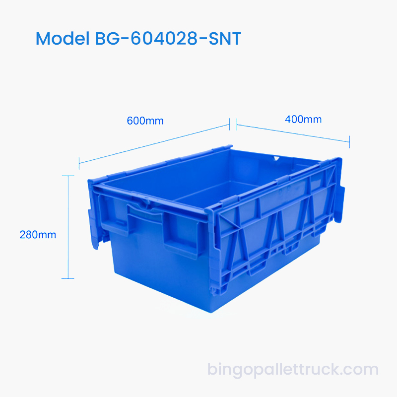 54L Stack and Nest Plastic Tote Box for Warehouse Goods Sorting