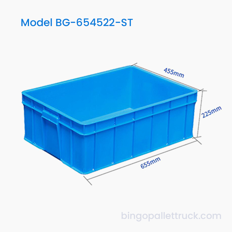 56L HDPE stohovateľný plastový tote box pre logistiku potravín